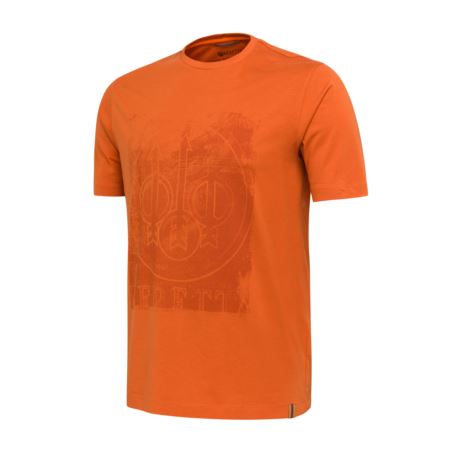 T-SHIRT BERETTA Logo Orange bawełna TS871